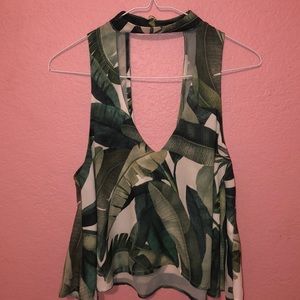 Show Me Your Mumu palm print top